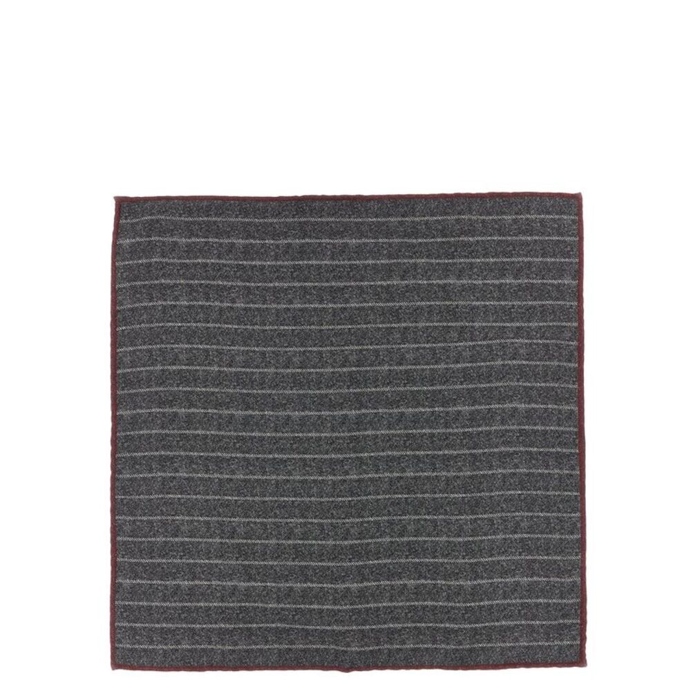 Brunello Cucinelli Gray Silk Pocket Men's Square